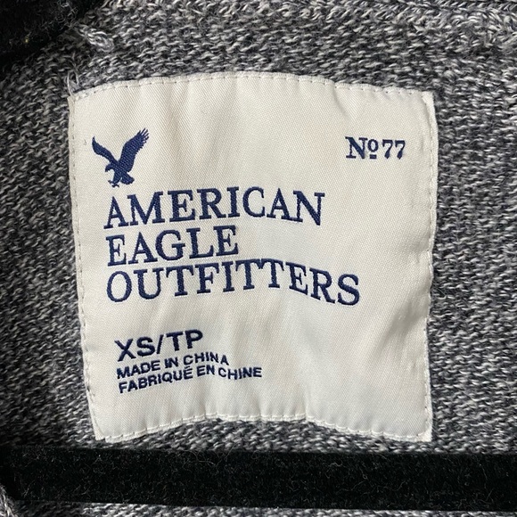 American Eagle Grey & White Knit Cardigan | XSmall - Picture 5 of 7